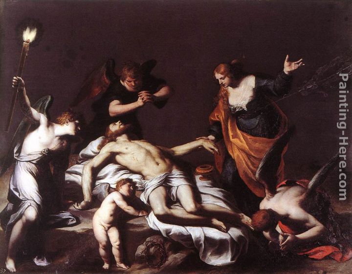The Lamentation over the Dead Christ painting - Alessandro Turchi The Lamentation over the Dead Christ art painting